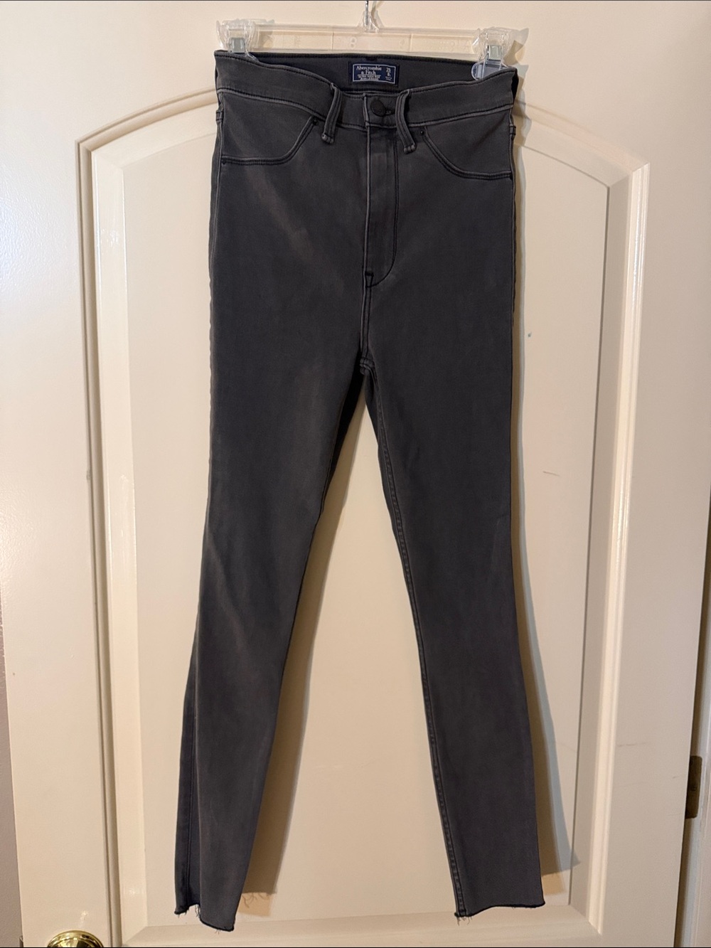 Abercrombie & Fitch Womens Charcoal Gray Denim Skinny Jeans 25